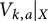 upper V Subscript k comma a Baseline vertical bar Subscript upper X Baseline