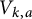 upper V Subscript k comma a