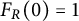 upper F Subscript upper R Baseline left parenthesis 0 right parenthesis equals 1