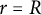 r equals upper R