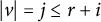 StartAbsoluteValue v EndAbsoluteValue equals j less than or equals r plus i