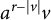 a Superscript r minus StartAbsoluteValue v EndAbsoluteValue Baseline v