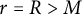 r equals upper R greater than upper M