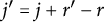 j prime equals j plus r Superscript prime Baseline minus r