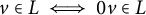 v element of upper L long left right double arrow 0 v element of upper L