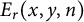 upper E Subscript r Baseline left parenthesis x comma y comma n right parenthesis