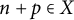 n plus p element of upper X