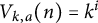 upper V Subscript k comma a Baseline left parenthesis n right parenthesis equals k Superscript i