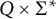 upper Q times normal upper Sigma Superscript asterisk