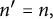 n prime equals n comma