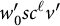 w prime 0 s c Superscript script l Baseline v prime