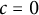 c equals 0
