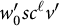 w prime 0 s c Superscript script l Baseline v prime