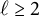 script l greater than or equals 2