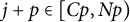 j plus p element of left bracket upper C p comma upper N p right parenthesis