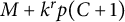 upper M plus k Superscript r Baseline p left parenthesis upper C plus 1 right parenthesis