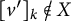 left bracket v Superscript prime Baseline right bracket Subscript k Baseline not an element of upper X