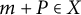 m plus upper P element of upper X
