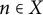 n element of upper X