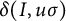 delta left parenthesis upper I comma u sigma right parenthesis