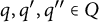 q comma q prime comma q quotation mark element of upper Q