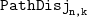 monospace PathDisj Subscript monospace n comma k