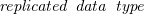 italic replicated data type