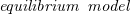 italic equilibrium model