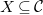 upper X subset of or equal to script upper C