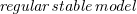 italic regular stable model