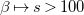 beta right arrow from bar s greater than 100