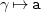 gamma right arrow from bar monospace a