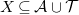 upper X subset of or equal to script upper A union script upper T