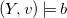 left parenthesis upper Y comma v right parenthesis true b