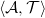 left angle bracket script upper A comma script upper T right angle bracket