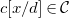c left bracket x divided by d right bracket element of script upper C