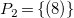 upper P 2 equals StartSet left parenthesis 8 right parenthesis EndSet