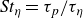 italic St Subscript eta Baseline equals tau Subscript p Baseline divided by tau Subscript eta