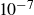 10 Superscript negative 7