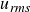 u Subscript italic rms