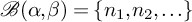 script upper B left parenthesis alpha comma beta right parenthesis equals StartSet n 1 comma n 2 comma ellipsis EndSet