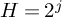 upper H equals 2 Superscript j