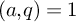 left parenthesis a comma q right parenthesis equals 1