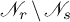 script upper N Subscript r Baseline minus script upper N Subscript s