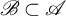 script upper B subset of script upper A