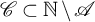 script upper C subset of double struck upper N minus script upper A