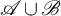 script upper A union script upper B