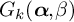 upper G Subscript k Baseline left parenthesis bold italic alpha comma beta right parenthesis