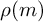 rho left parenthesis m right parenthesis
