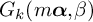 upper G Subscript k Baseline left parenthesis m bold italic alpha comma beta right parenthesis